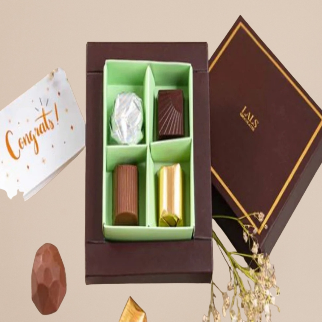 Assorted Chocolates in Brown Box 4pcs